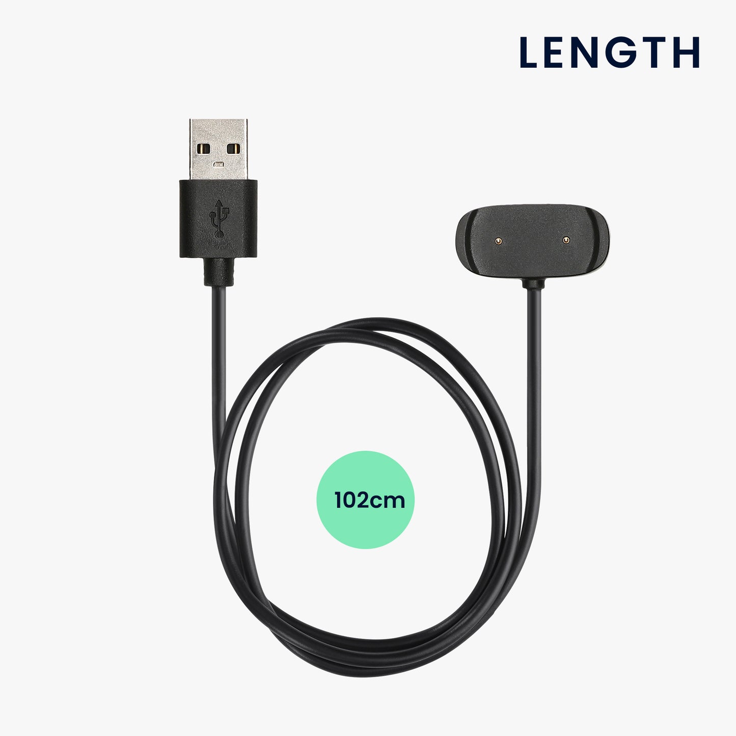 kwmobile USB Charger Cable compatible with Huami Amazfit Bip U / Bip U Pro / GTS 2e / GTR 2e / GTS 2 Mini / Pop Charging Cable Smart Watch Replacement Cable Fitness Tracker Charging Cable