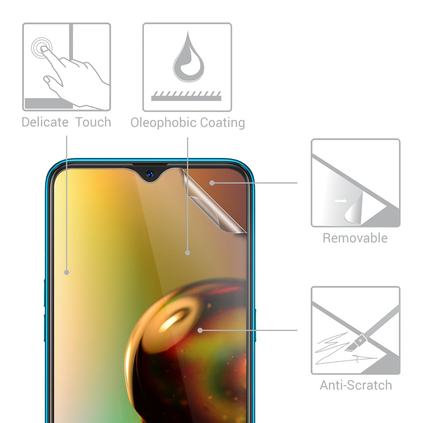 3x Crystal Clear Screen Protector for Samsung Galaxy A12