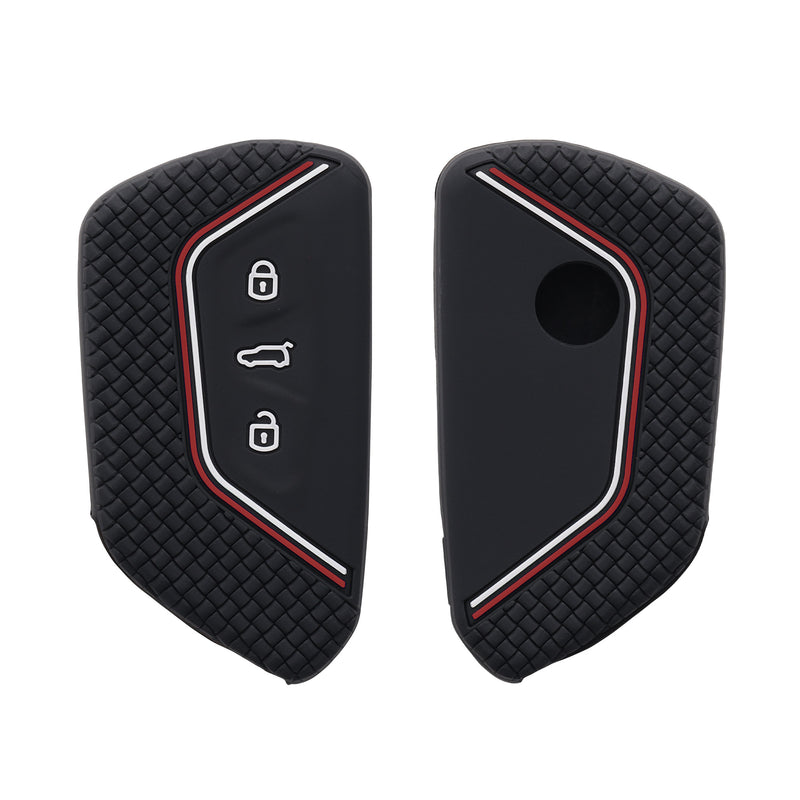 kwmobile Car Key Protection Case Compatible with VW Golf 8 3-Button Car Key Fob Cover