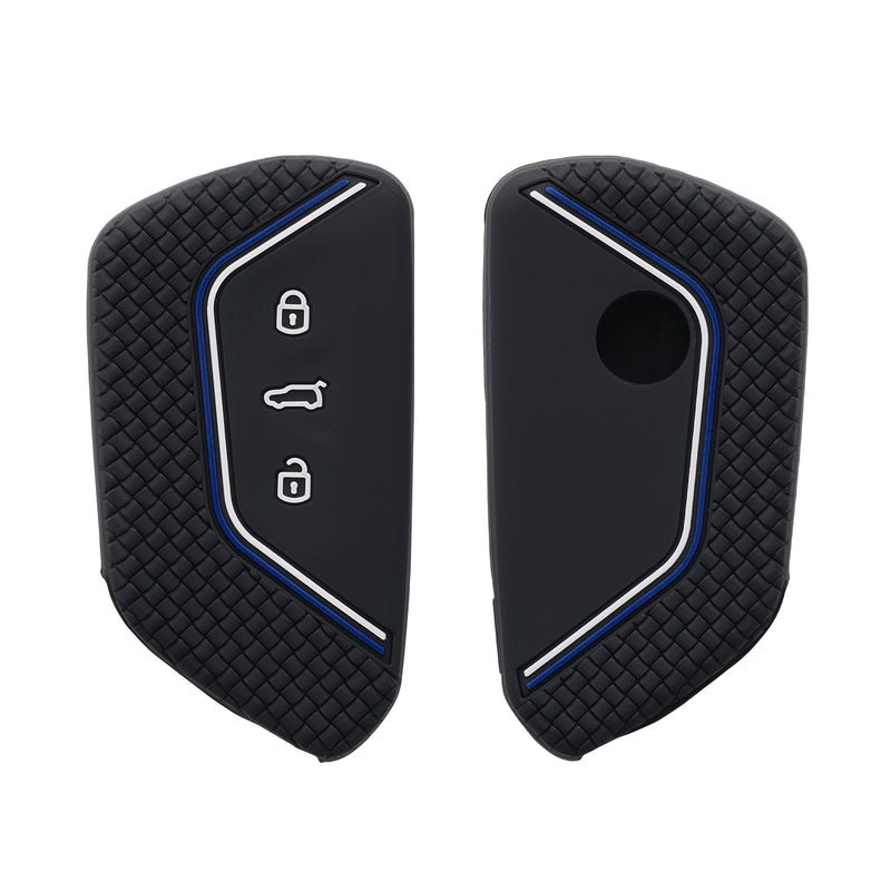 kwmobile Car Key Protection Case Compatible with VW Golf 8 3-Button Car Key Fob Cover
