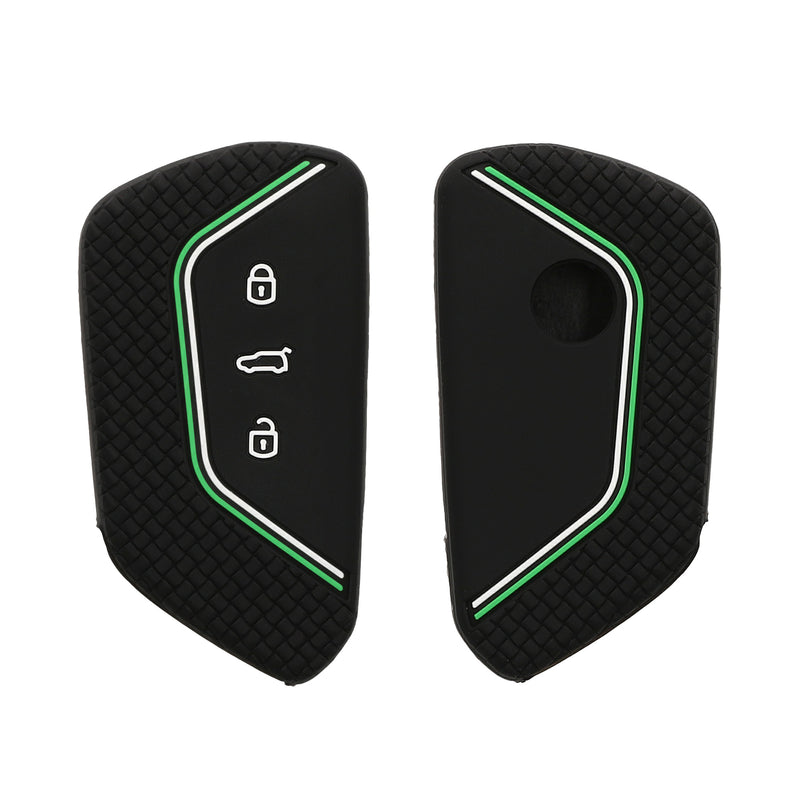 kwmobile Car Key Protection Case Compatible with VW Golf 8 3-Button Car Key Fob Cover