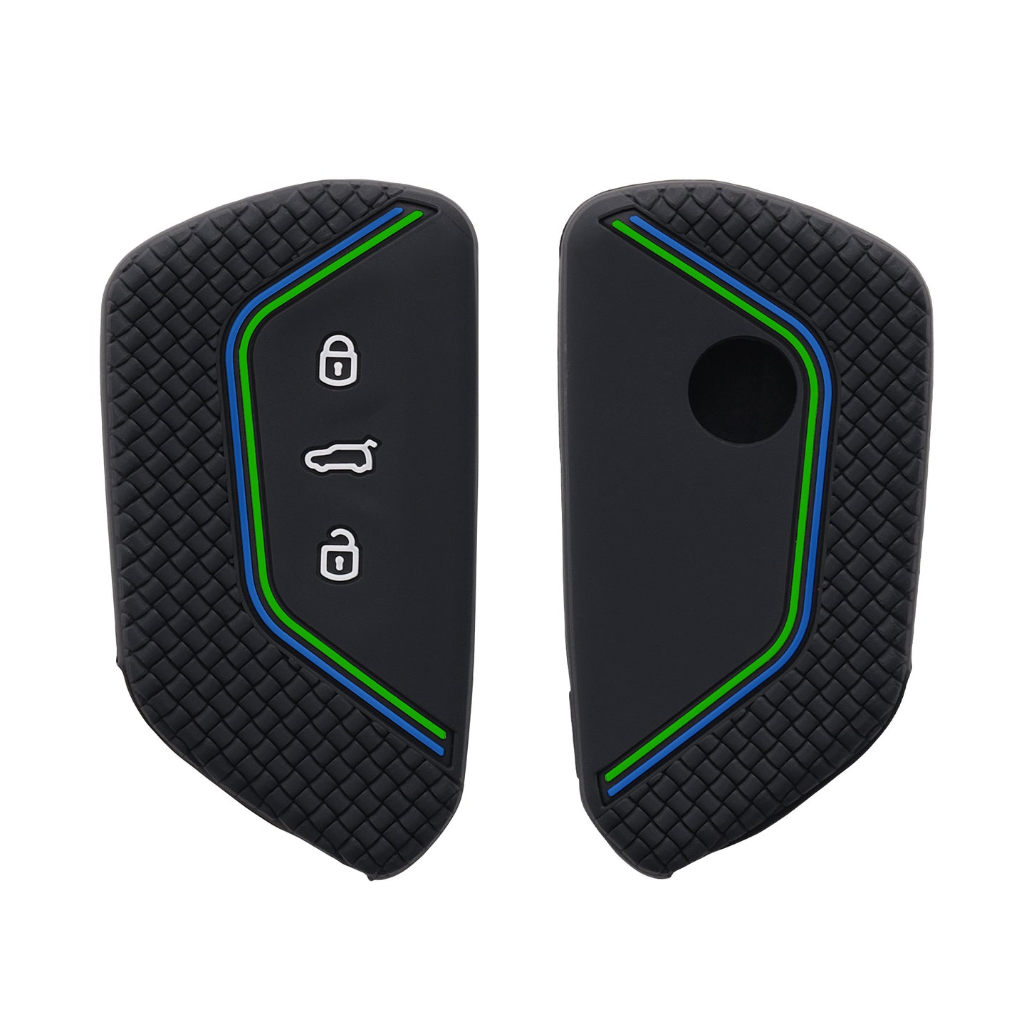 kwmobile Car Key Protection Case Compatible with VW Golf 8 3-Button Car Key Fob Cover