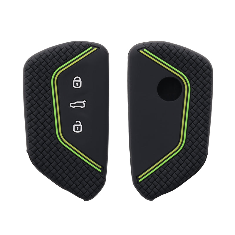 kwmobile Car Key Protection Case Compatible with VW Golf 8 3-Button Car Key Fob Cover