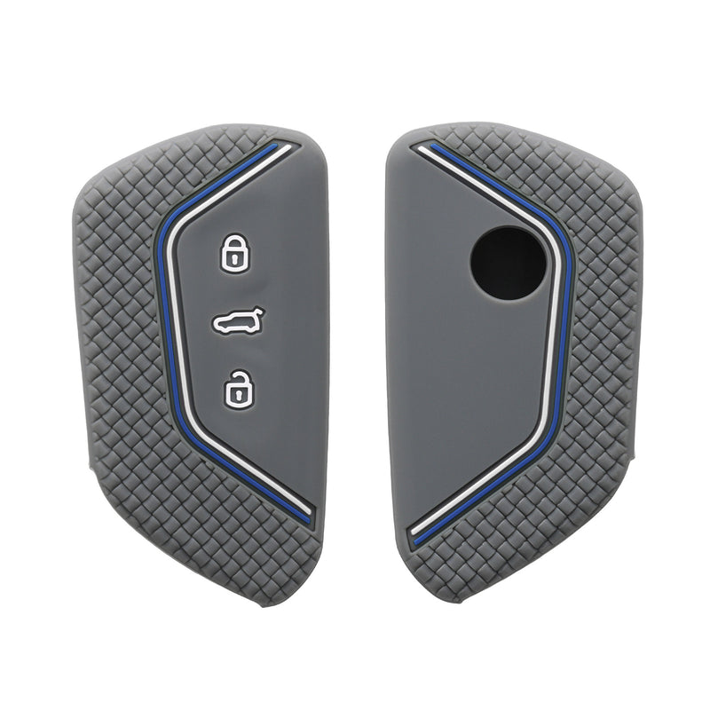 kwmobile Car Key Protection Case Compatible with VW Golf 8 3-Button Car Key Fob Cover