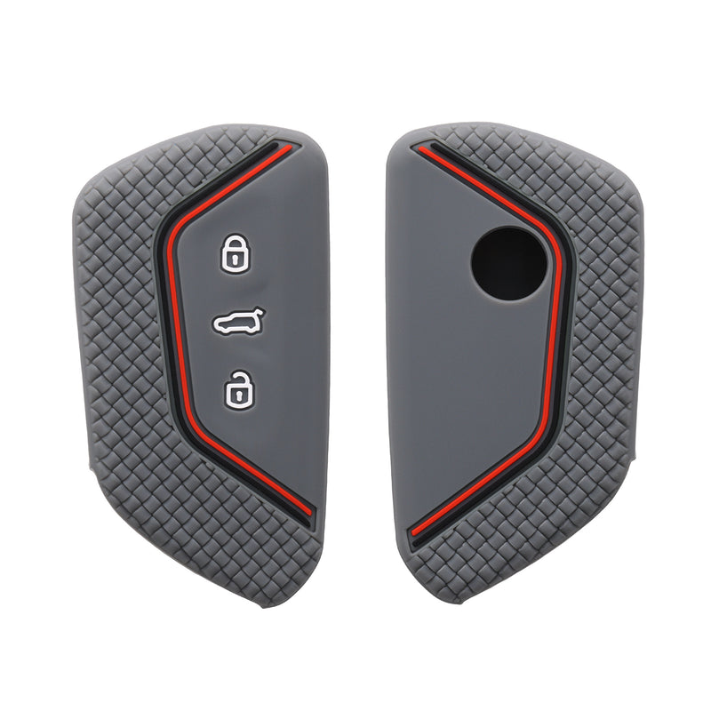 kwmobile Car Key Protection Case Compatible with VW Golf 8 3-Button Car Key Fob Cover