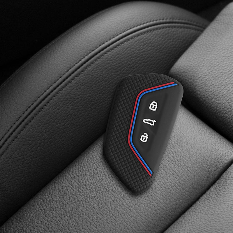 kwmobile Car Key Protection Case Compatible with VW Golf 8 3-Button Car Key Fob Cover