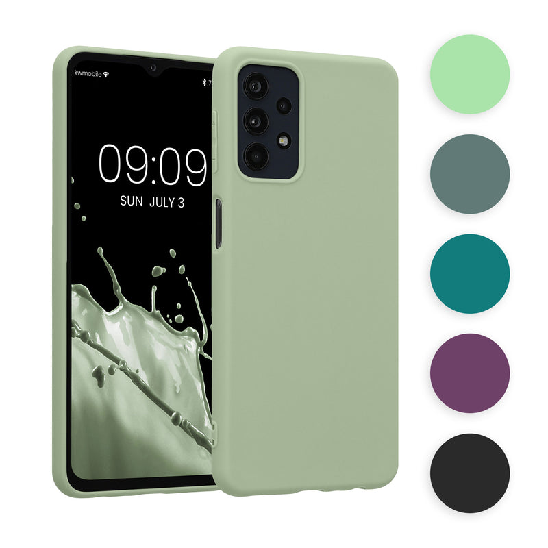 kwmobile Hülle kompatibel mit Samsung Galaxy A32 5G Hülle - weiches TPU Silikon Case - Cover geeignet für kabelloses Laden - Schwarz matt Schwarz matt  