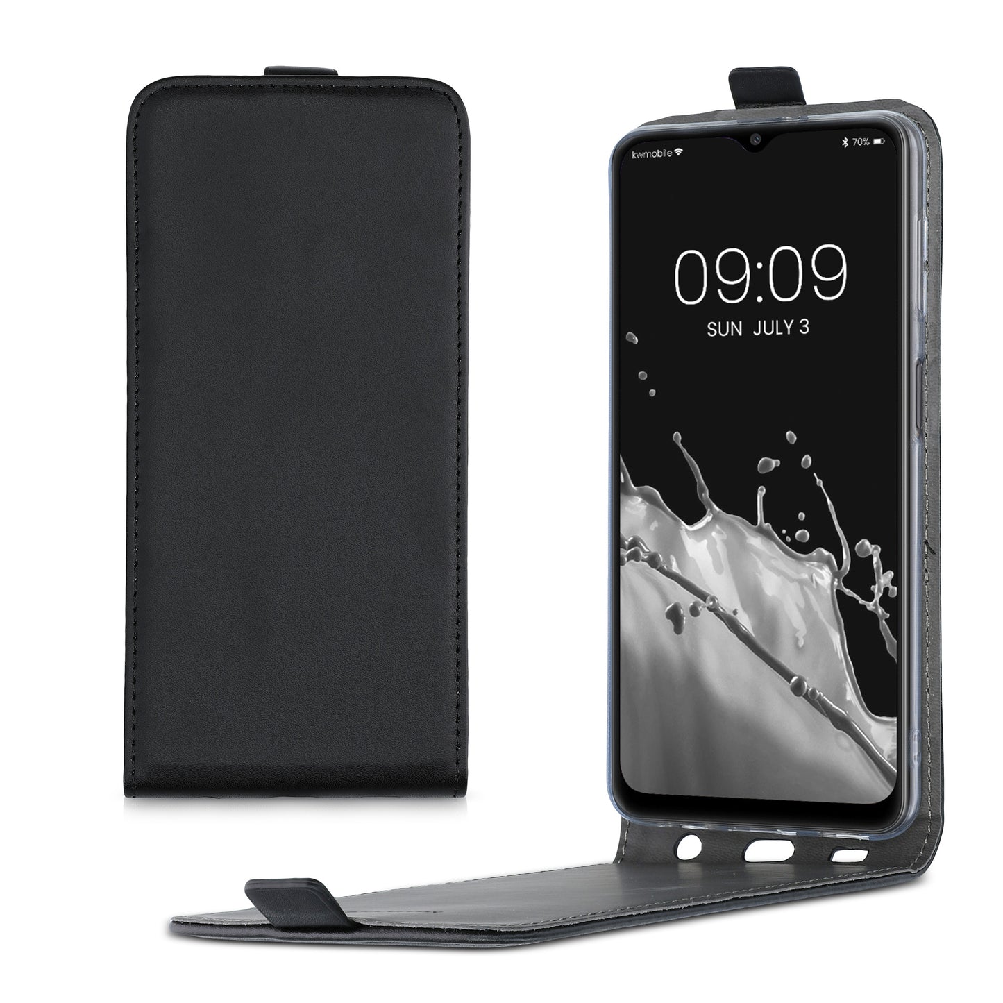kwmobile Schutzhülle kompatibel mit Samsung Galaxy A32 5G - Hülle Handy - Flip Case Handyhülle Schwarz Schwarz  