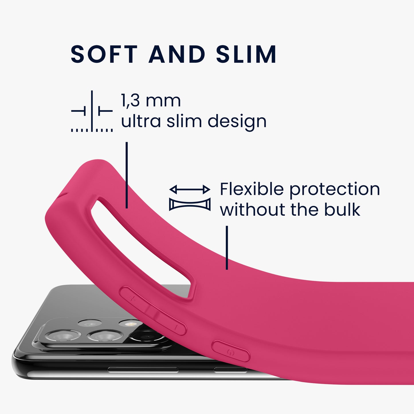 kwmobile Phone Case for Samsung Galaxy A52 / A52 5G / A52s 5G Case - Wireless Charging - Protective Cover