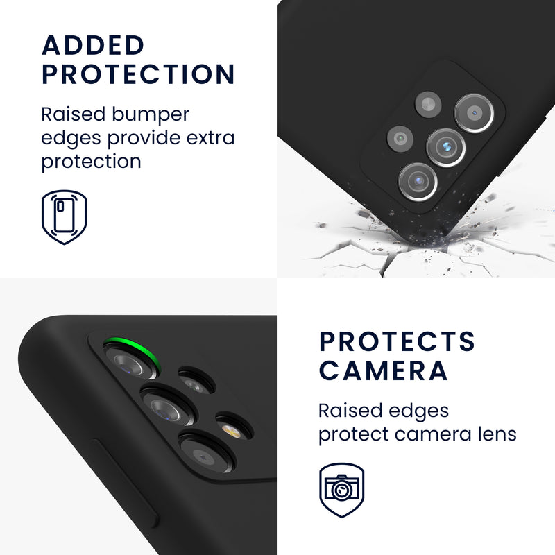 kwmobile Cell Phone Case for Samsung Galaxy A52 / A52 5G / A52s 5G - Silicone Case - Wireless Charging - Protective Cover