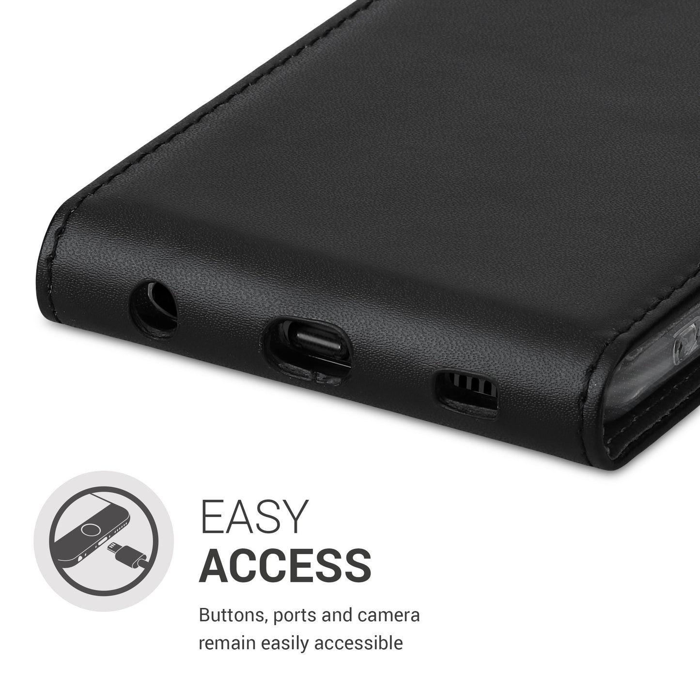kwmobile Protective Case Compatible with Samsung Galaxy A52 / A52 5G / A52s 5G - Flip Cover Phone Case