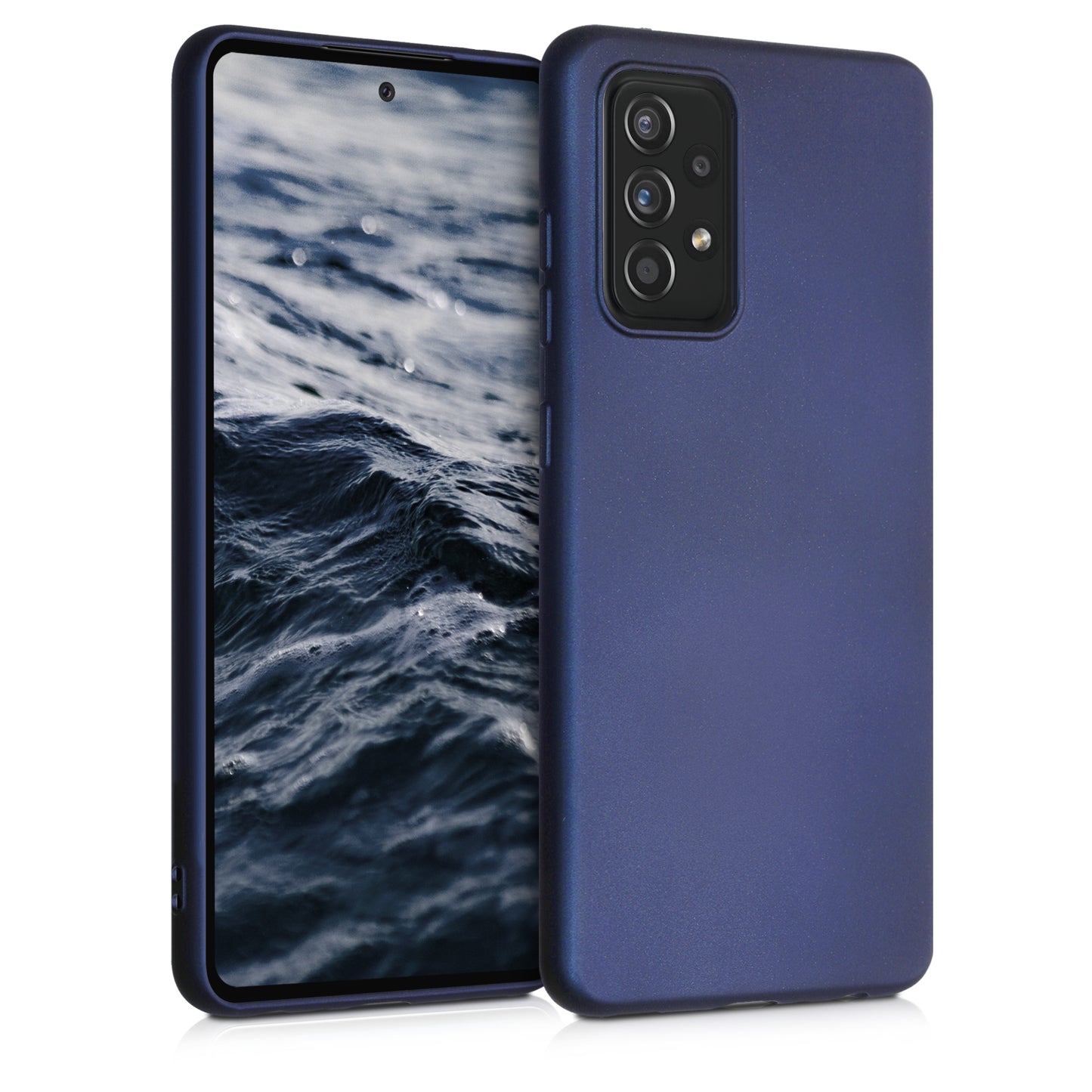 kwmobile Phone Case for Samsung Galaxy A52 / A52 5G / A52s 5G - Metallic Shimmer Silicone Cover - Protective Case