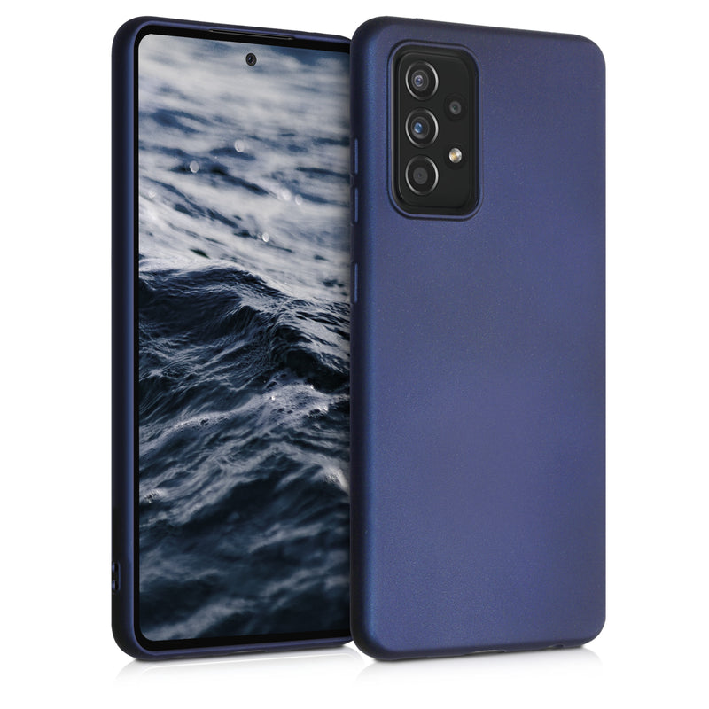 kwmobile Phone Case for Samsung Galaxy A52 / A52 5G / A52s 5G - Metallic Shimmer Silicone Cover - Protective Case