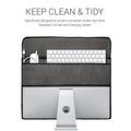 kwmobile Cover compatible with 24-26" Monitor - with 2 Pockets on Back - Protective Cover