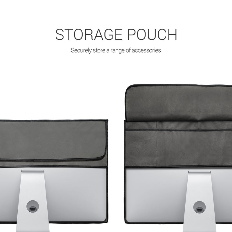 kwmobile Cover compatible with 24-26" Monitor - with 2 Pockets on Back - Protective Cover