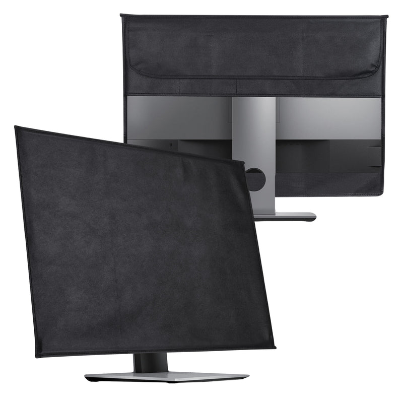 kwmobile Cover compatible with 27-28" Monitor - with 2 Pockets on Back - Protective Cover