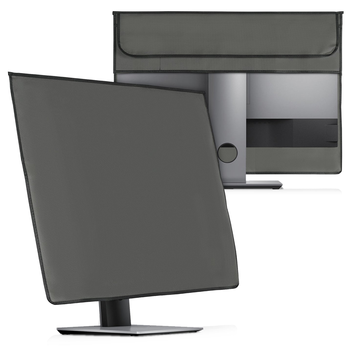 kwmobile Cover compatible with 27-28" Monitor - with 2 Pockets on Back - Protective Cover