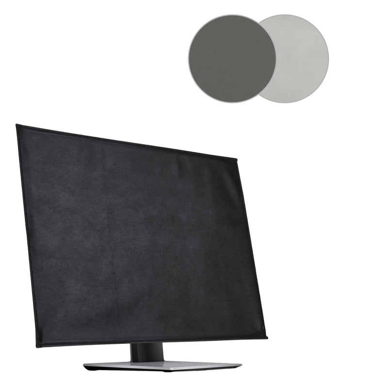 kwmobile Hülle kompatibel mit 27-28" Monitor - mit 2 Fächern auf Rückseite - Schutzhülle in Dunkelgrau Dunkelgrau  