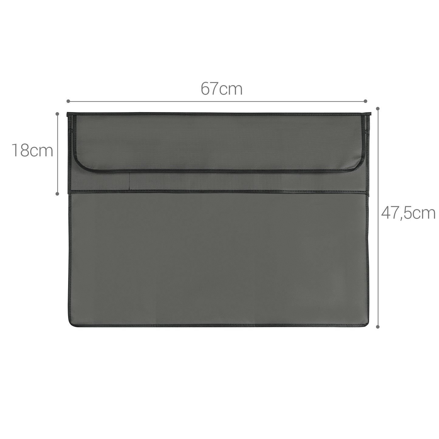 kwmobile Cover compatible with 27-28" Monitor - with 2 Pockets on Back - Protective Cover