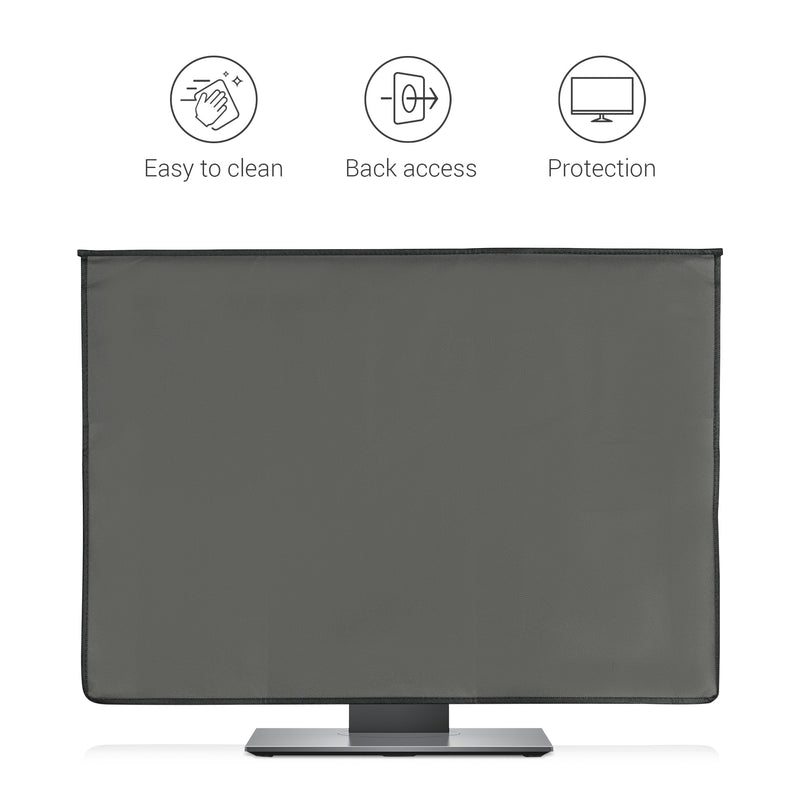 kwmobile Cover compatible with 27-28" Monitor - with 2 Pockets on Back - Protective Cover