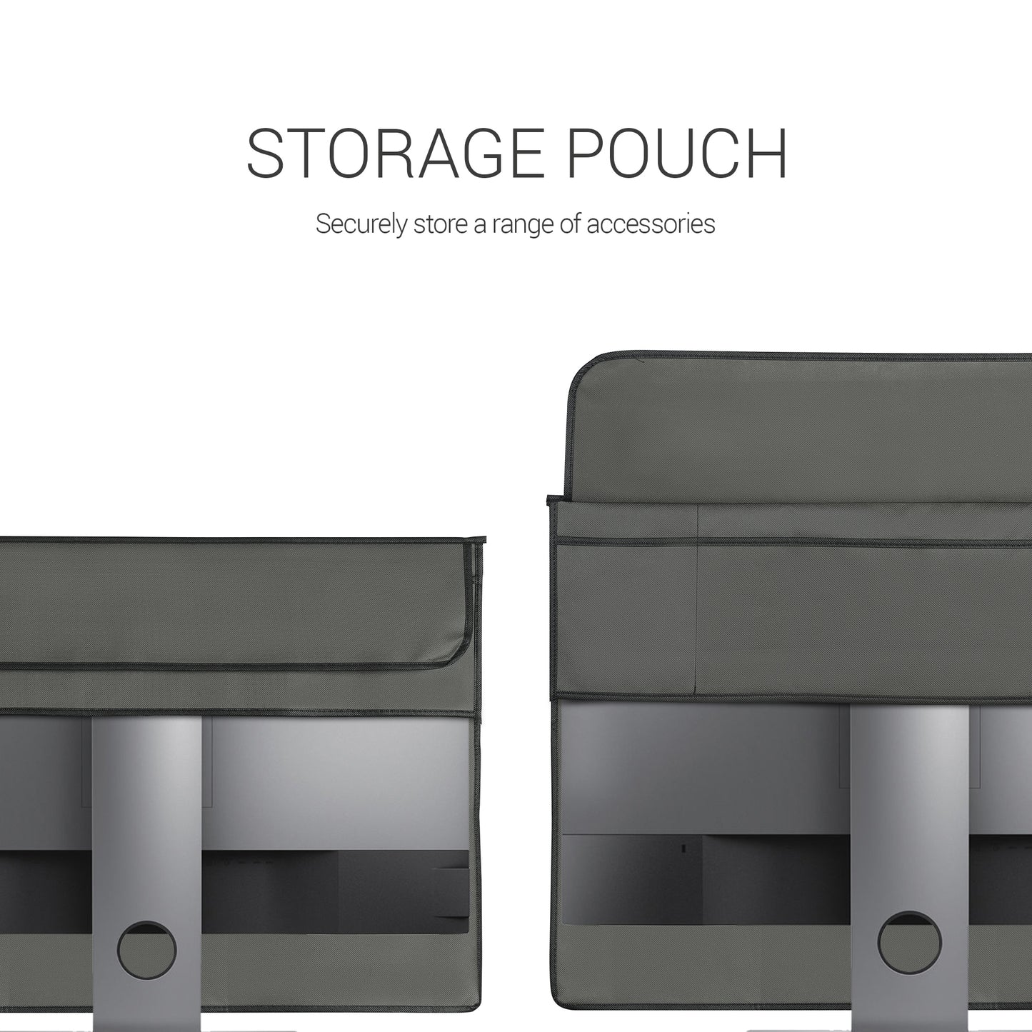 kwmobile Cover compatible with 27-28" Monitor - with 2 Pockets on Back - Protective Cover
