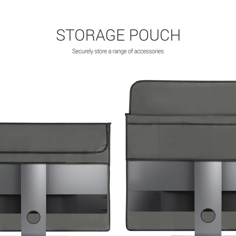 kwmobile Cover compatible with 27-28" Monitor - with 2 Pockets on Back - Protective Cover
