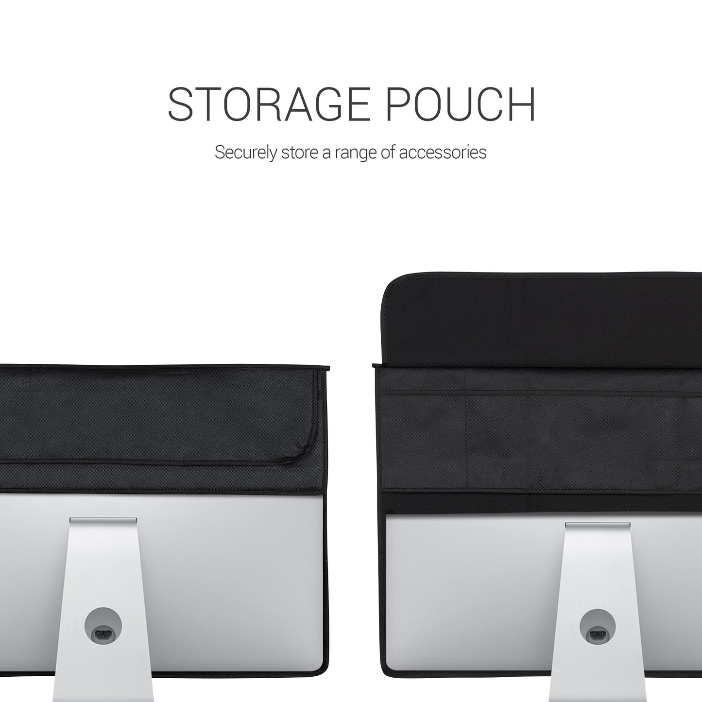 kwmobile Cover compatible with 24-26" Monitor - with 2 Pockets on Back - Protective Cover