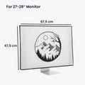kwmobile Cover Compatible with 27-28" Monitor with 2 Pockets on Back Protective Sleeve