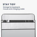 kwmobile Cover Compatible with 27-28" Monitor with 2 Pockets on Back Protective Sleeve