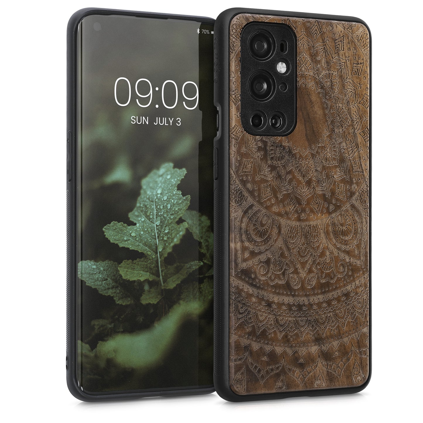 kwmobile Case Compatible with OnePlus 9 Pro Case - Phone Cover - TPU Phone Case Compass Vintage