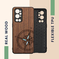 kwmobile Case Compatible with OnePlus 9 Pro Case - Phone Cover - TPU Phone Case Compass Vintage