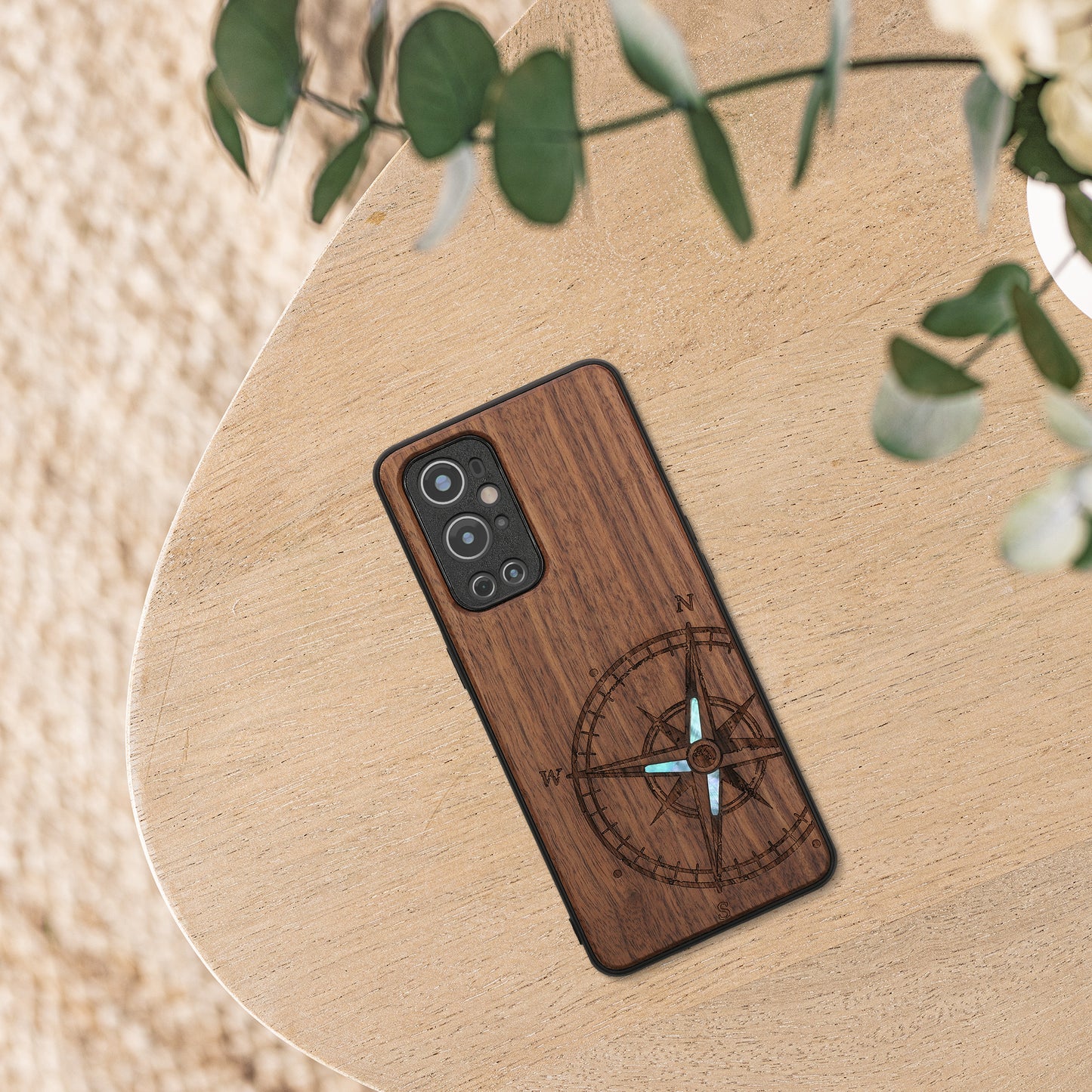 kwmobile Case Compatible with OnePlus 9 Pro Case - Phone Cover - TPU Phone Case Compass Vintage