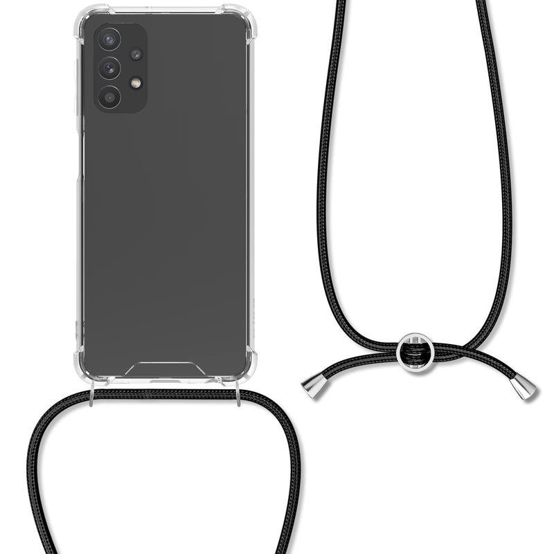 kwmobile Necklace Case compatible with Samsung Galaxy A32 5G Silicone Cover with Lanyard Phone Case