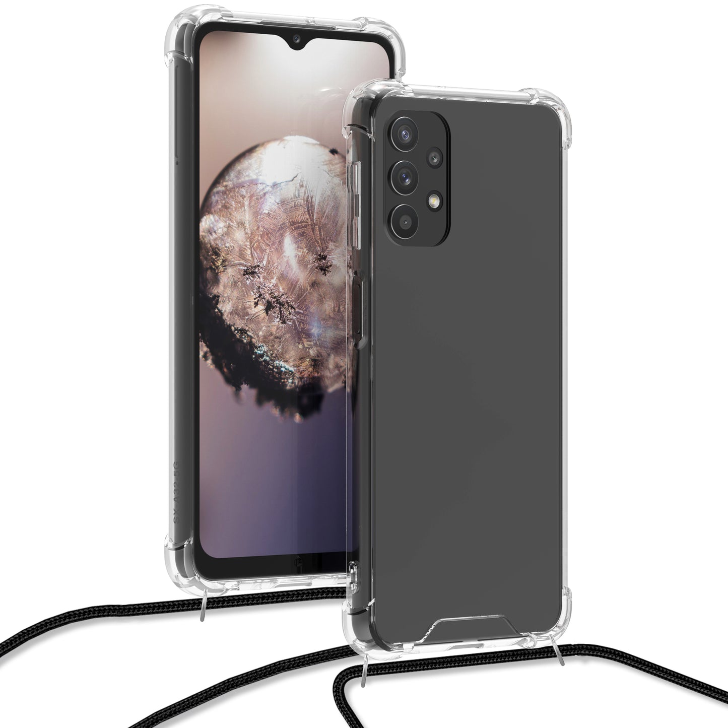 kwmobile Necklace Case compatible with Samsung Galaxy A32 5G Silicone Cover with Lanyard Phone Case