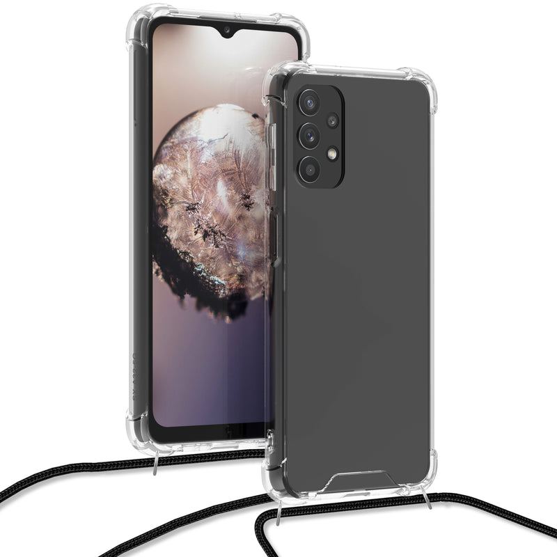 kwmobile Necklace Case compatible with Samsung Galaxy A32 5G Silicone Cover with Lanyard Phone Case