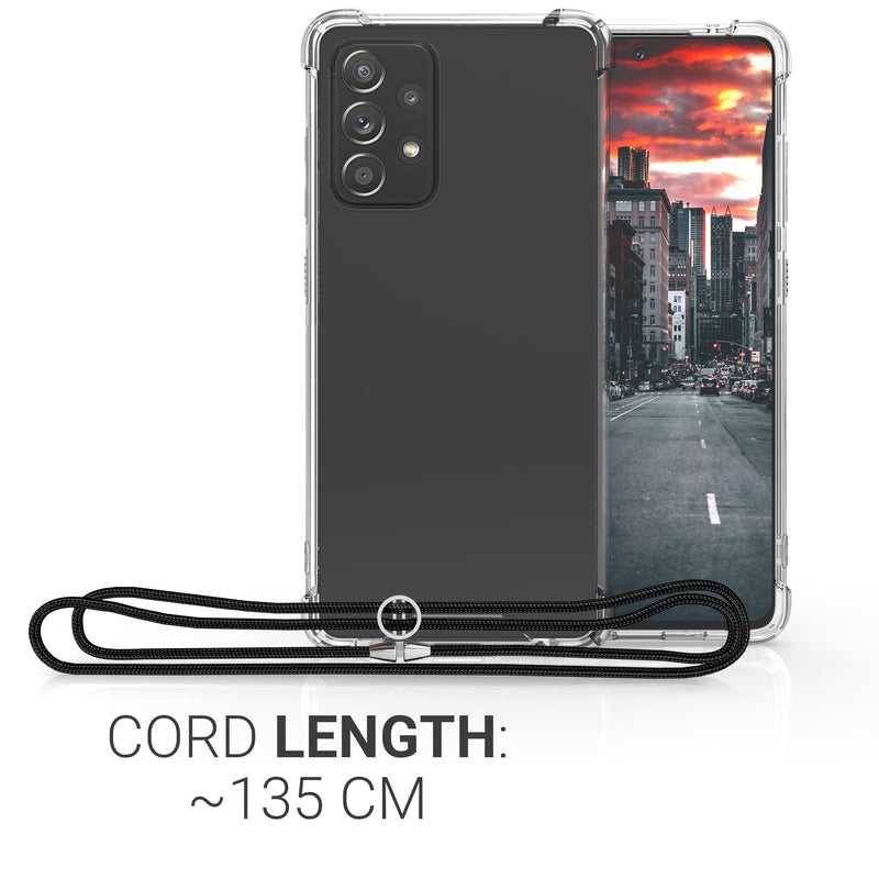 kwmobile Necklace Case Compatible with Samsung Galaxy A52 / A52 5G / A52s 5G Silicone Cover with Lanyard