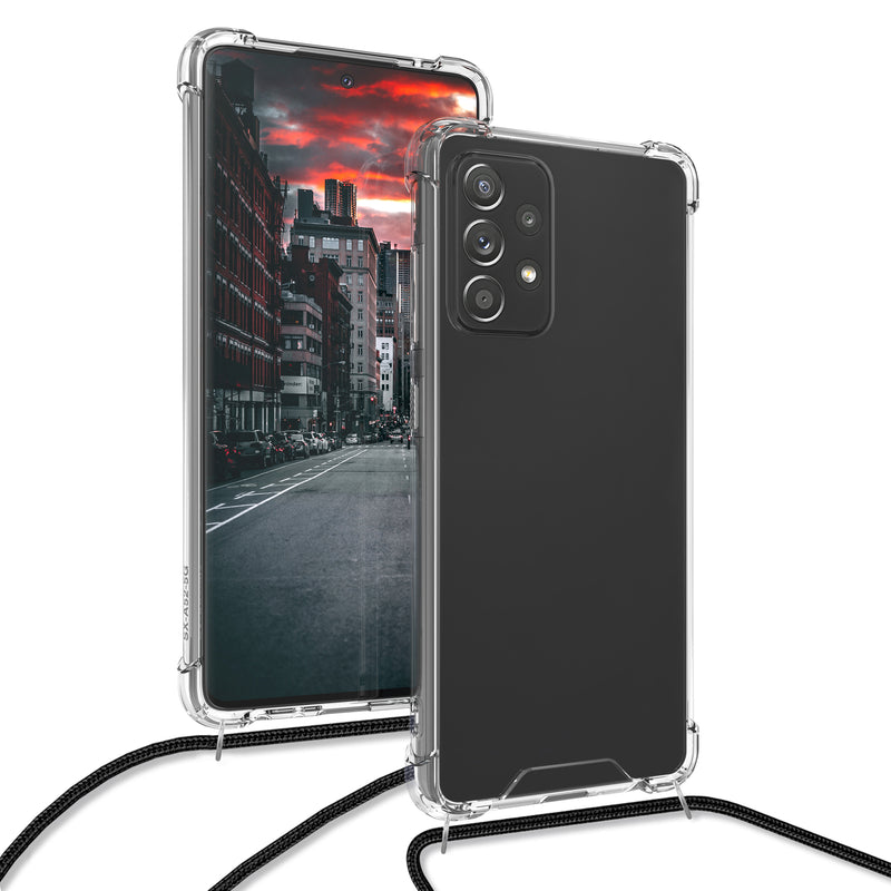kwmobile Necklace Case Compatible with Samsung Galaxy A52 / A52 5G / A52s 5G Silicone Cover with Lanyard