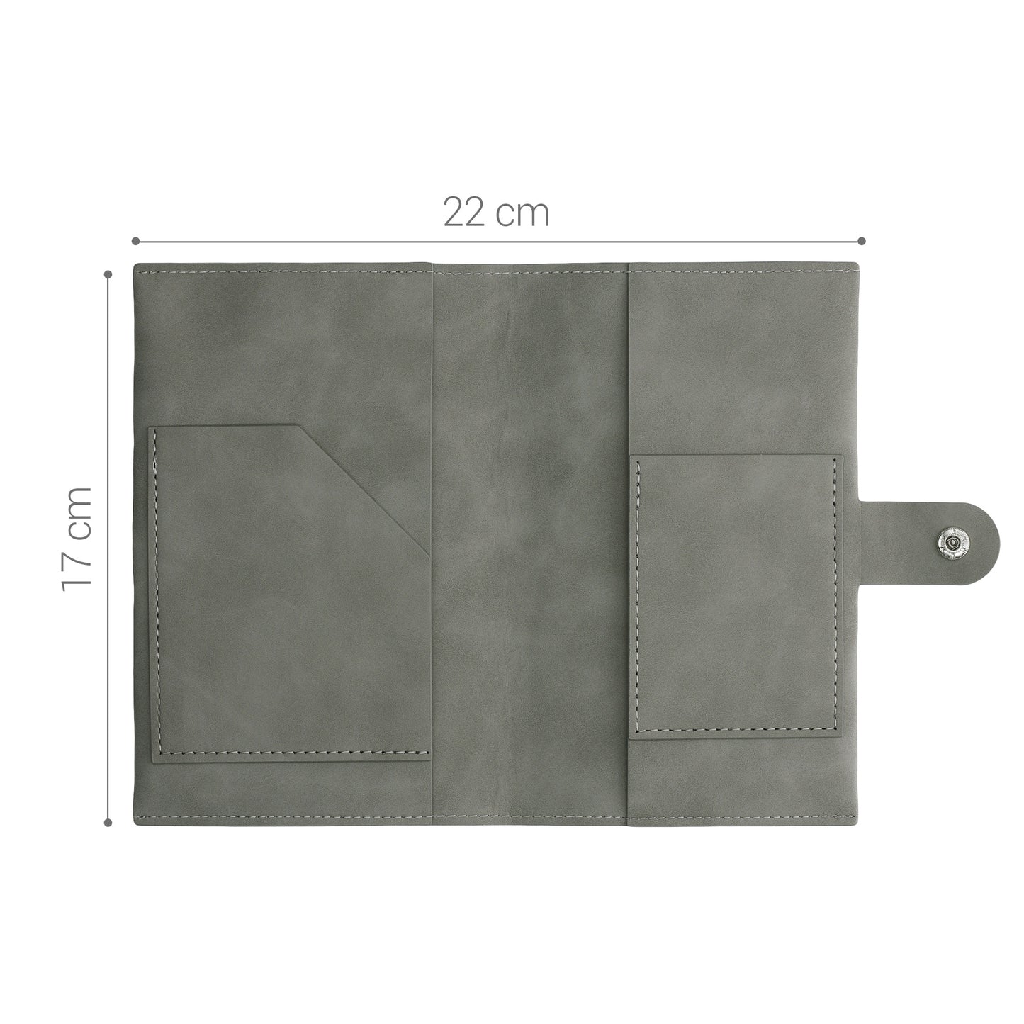 kwmobile Faux Leather Case for Maternity Record Book in Nubuck Leather Look - Cover for Austrian Maternity Pass with Extra Pockets