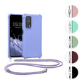 kwmobile Necklace Case kompatibel mit Xiaomi Mi 10T / Mi 10T Pro Hülle - Cover mit Kordel zum Umhängen - Silikon Schutzhülle Lavendel Lavendel  