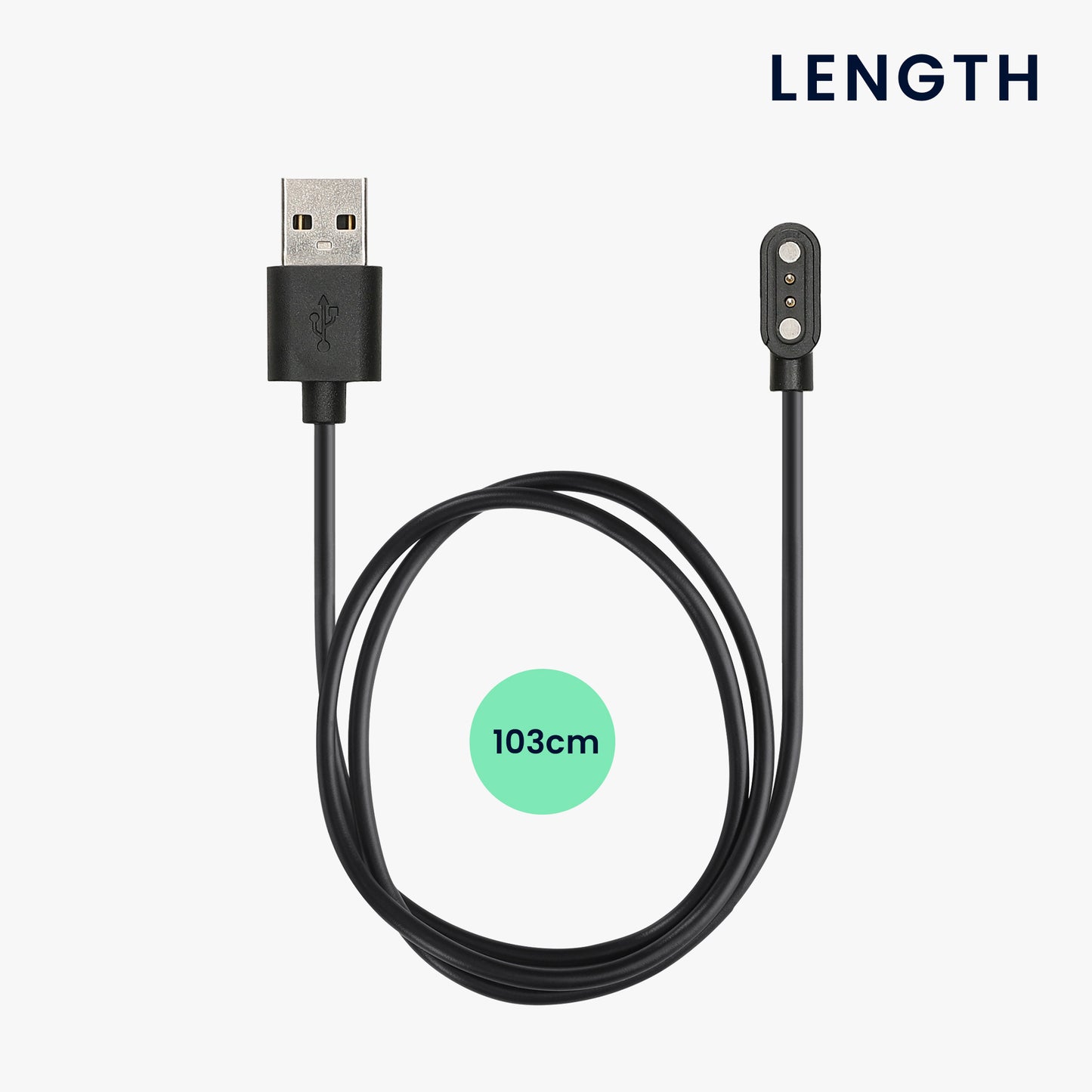 kwmobile USB Cable Charger compatible with Willful Fitness Tracker / Smartwatch YAMAY / Fitpolo / Wyze / Umidigi Charging Cable - Smart Watch Replacement Cable - Fitness Tracker Charging Cable