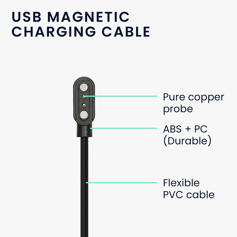 kwmobile USB Cable Charger compatible with Willful Fitness Tracker / Smartwatch YAMAY / Fitpolo / Wyze / Umidigi Charging Cable - Smart Watch Replacement Cable - Fitness Tracker Charging Cable