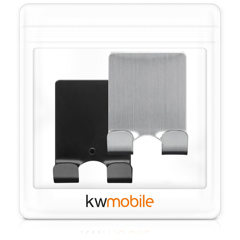kwmobile Self-Adhesive Razor Holder for Various Surfaces Wet Shaver Holder Set Wall Hook