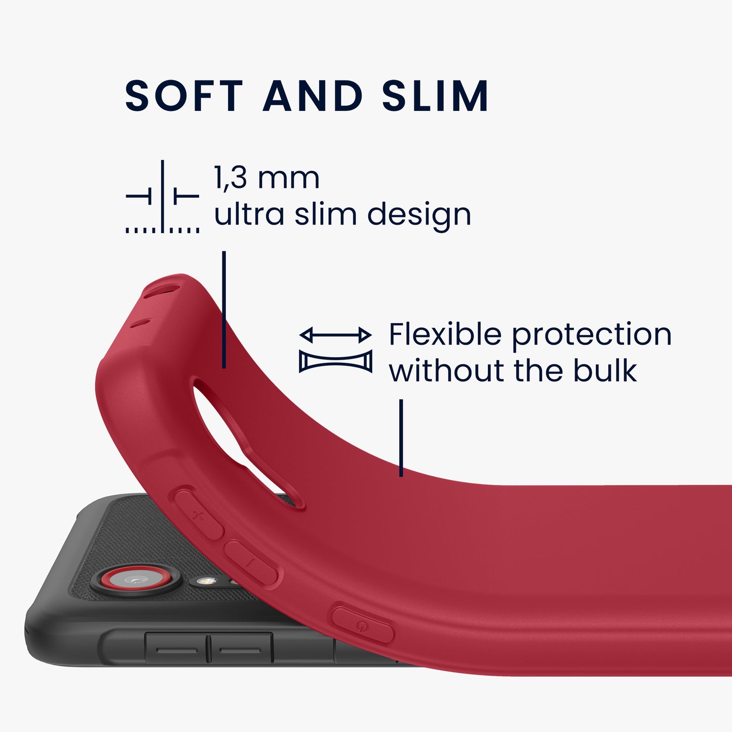 kwmobile Phone Case for Samsung Galaxy Xcover 5 Case - Wireless Charging - Protective Cover