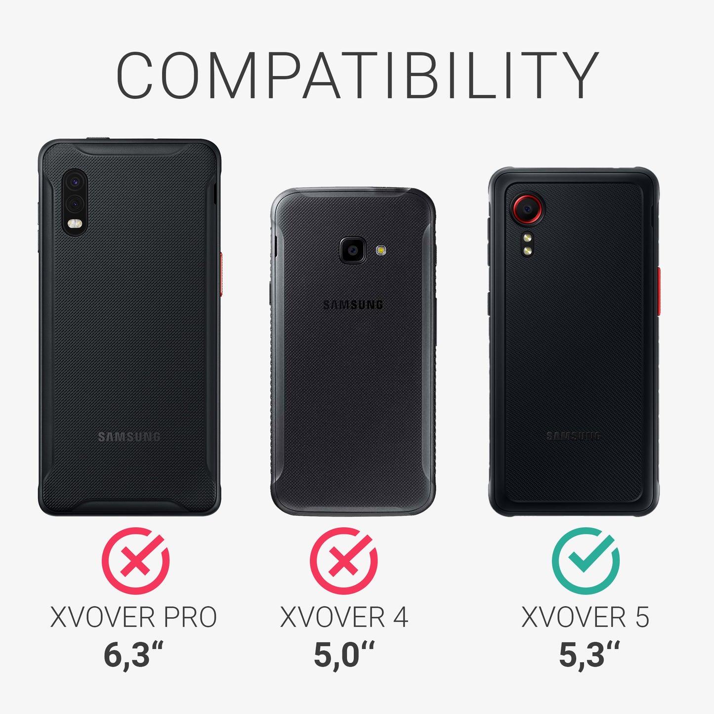 kwmobile Protective Case compatible with Samsung Galaxy Xcover 5 - Flip Case Phone Cover