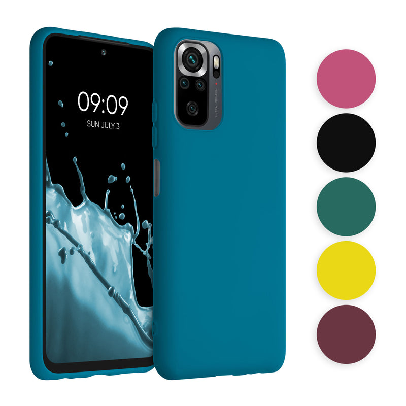 kwmobile Hülle kompatibel mit Xiaomi Redmi Note 10 / Note 10S Hülle - weiches TPU Silikon Case - Cover geeignet für kabelloses Laden - Neon Pink Neon Pink  