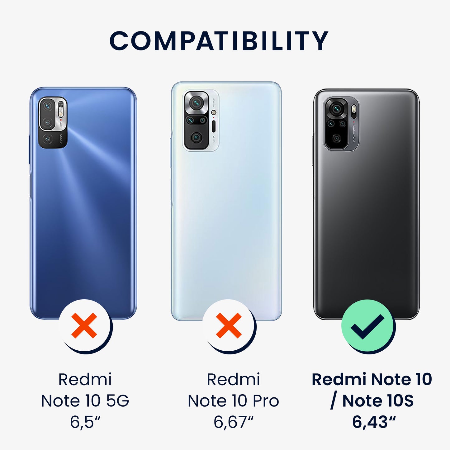 kwmobile Case Compatible with Xiaomi Redmi Note 10 / Note 10S - Silicone Phone Cover