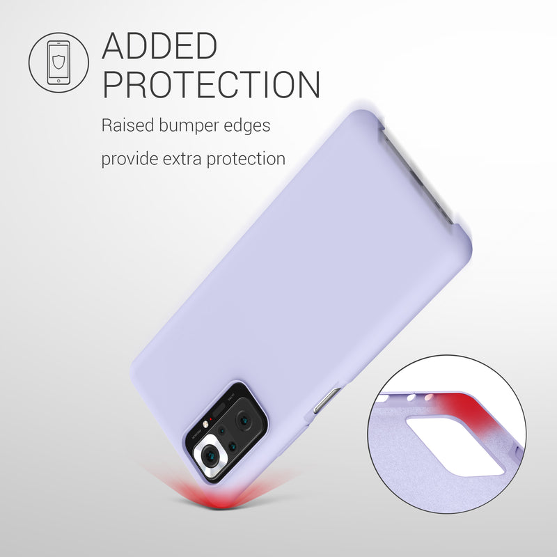 kwmobile Phone Case for Xiaomi Redmi Note 10 Pro - Silicone Case - Wireless Charging - Protective Cover