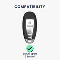 kwmobile Car Key Cover compatible with Suzuki Sport 2-Button Car Key Keyless Go - Silicone Protective Cover