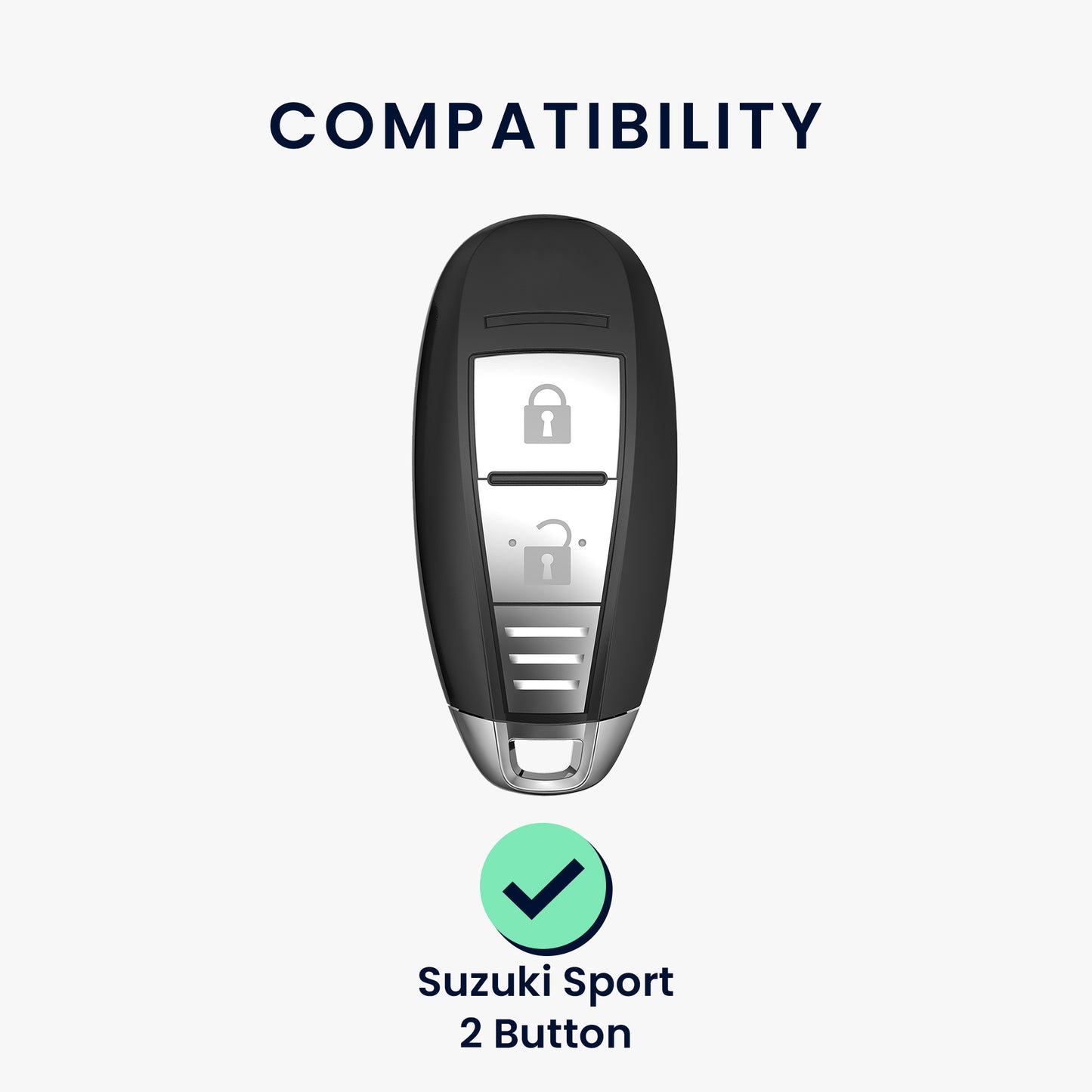 kwmobile Car Key Cover compatible with Suzuki Sport 2-Button Car Key Keyless Go - Silicone Protective Cover