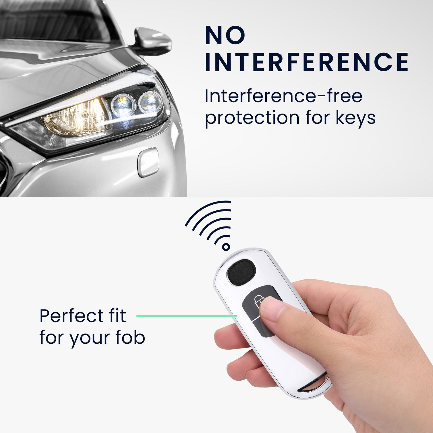 kwmobile Car Key Cover compatible with Mazda 2-Button Keyless Go Car Key - Silicone Case